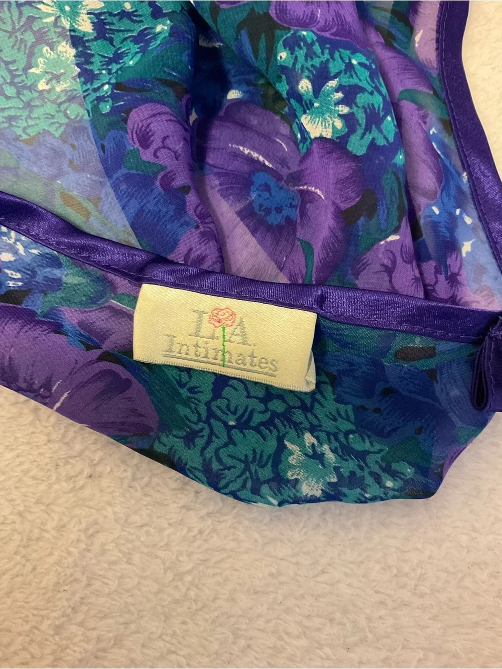 Vintage LA Intimates Floral Sheer Cami Tank Top - Picture 4 of 8